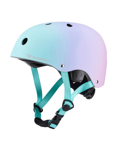 Kask rowerowy bmx/hulajnoga wozinsky 48-52 cm - gradient różowy