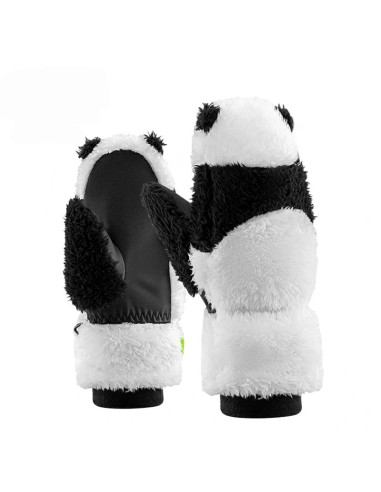 Rękawice narciarskie qunature panda dla dzieci i dorosłych rozmiar s - czarne/białe