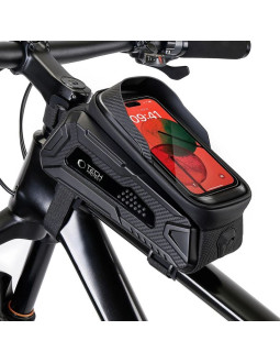 Torba tech-protect v2 rowerowa z miejscem na telefon 1.2l - czarna