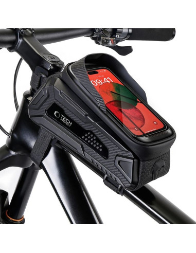 Torba tech-protect v2 rowerowa z miejscem na telefon 1.2l - czarna