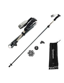 Kijek trekkingowy qunature nordic walking aluminiowy 110 - 130 cm 1 szt. - brązowy