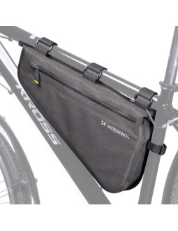 Wozinsky torba rowerowa na ramę roweru 3.5 l szara (wbb15bk)