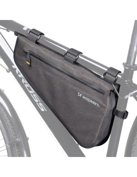 Wozinsky torba rowerowa na ramę roweru 3.5 l szara (wbb15bk)