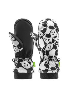 Rękawice narciarskie qunature panda heat transfer dziecięce rozmiar s - czarne/białe