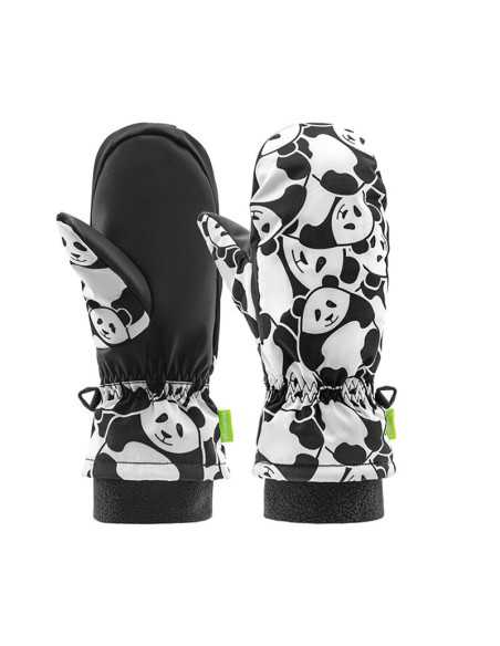 Rękawice narciarskie qunature panda heat transfer dziecięce rozmiar s - czarne/białe