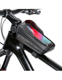 Torba tech-protect v2 rowerowa z miejscem na telefon 1l - czarna