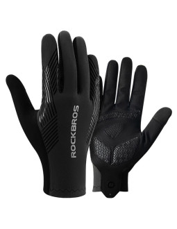Rękawiczki rowerowe rockbros wiosna/lato/jesień, pełne, rozmiar: xl- czarne