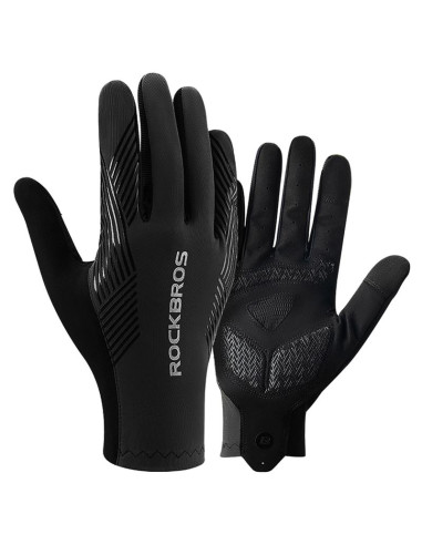 Rękawiczki rowerowe rockbros wiosna/lato/jesień, pełne, rozmiar: xl- czarne