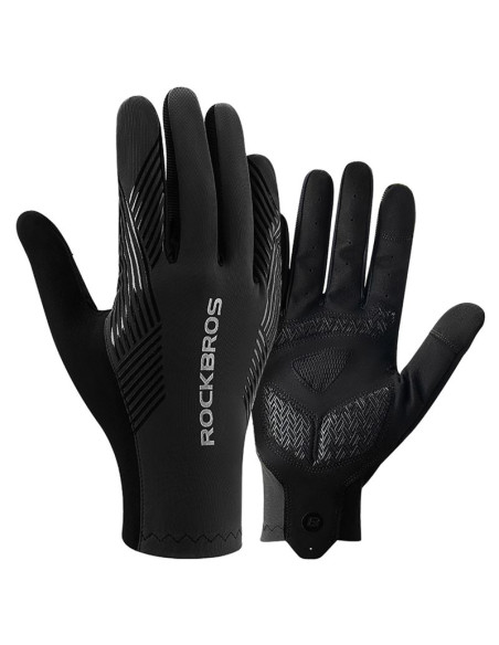 Rękawiczki rowerowe rockbros wiosna/lato/jesień, pełne, rozmiar: xl- czarne