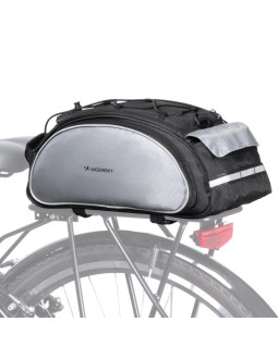 Wozinsky torba rowerowa na bagażnik z paskiem na ramię 13l czarna (wbb1bk)