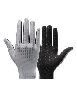 Rękawiczki rowerowe rockbros oddychające, pełne, rozmiar: xxl - szare
