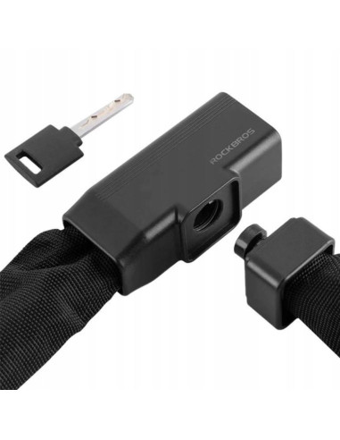 Zapięcie rowerowe rockbros 32430708001 na klucz 0,97 m - czarne