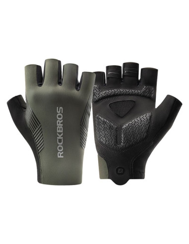 Rękawiczki rowerowe rockbros wiosna/lato/jesień, krótkie palce, rozmiar: l - zielone