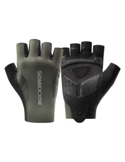 Rękawiczki rowerowe rockbros wiosna/lato/jesień, krótkie palce, rozmiar: m - zielone