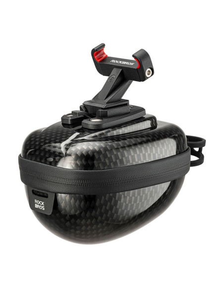 Torba podsiodłowa rockbros sztywna, hard shell, kompaktowa, pojemność 0,4l - wzór carbon