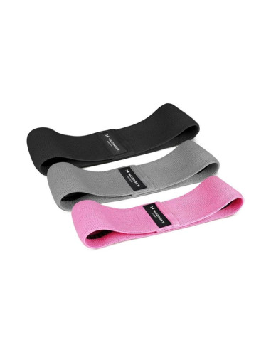 Wozinsky zestaw 3x materiałowe taśmy do ćwiczeń oporowe mini band do ćwiczeń joga fitness crossfit (wfb-01)