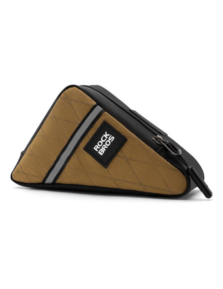 Torba trójkątna rockbros na ramę rowerową 0,3l - brązowa