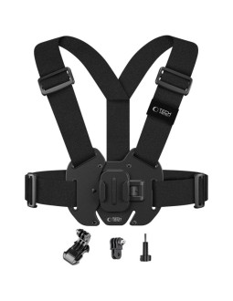 Szelki na klatkę piersiową tech-protect ga100 chest mount do gopro / dji - czarne
