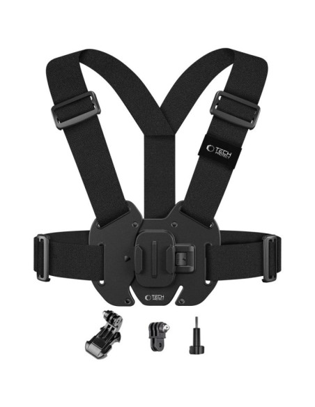 Szelki na klatkę piersiową tech-protect ga100 chest mount do gopro / dji - czarne