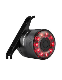 Lampka rowerowa tylna rockbros q1 7 kolorów led + kabel usb-c - usb-a - czarna