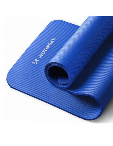 Wozinsky mata do ćwiczeń 181 x 63 x 0,9 cm gruba mata gimnastyczna do jogi niebieska