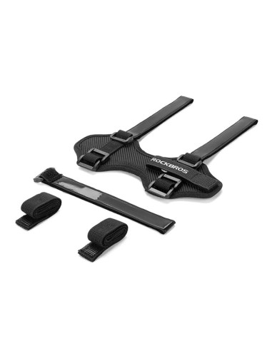 Pasek rowerowy z rzepem rockbros 50210064001 na głośnik bluetooth lub bidon - czarny
