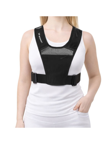 Kamizelka wozinsky wkdb1 do biegania odblaskowa z kieszeniami - czarna