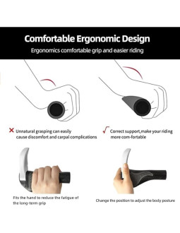 Zestaw uchwytów rowerowych rockbros bt1007w z rogami - biały