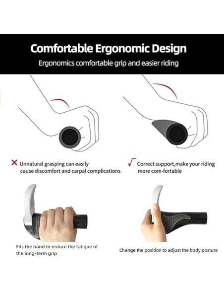 Zestaw uchwytów rowerowych rockbros bt1007w z rogami - biały