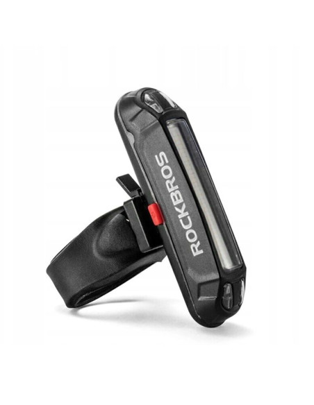 Lampka rowerowa tylna rockbros a54bk + kabel micro usb - usb-a - czarna