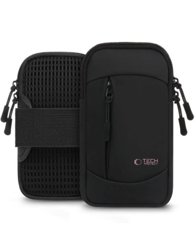 Opaska tech-protect m6 universal sport na ramię - czarno-różowa