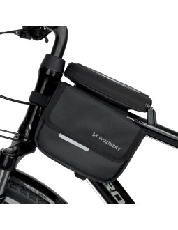 Wozinsky torba rowerowa na ramę sakwa na rower wodoodporne etui na telefon 1,5l czarny (wbb26bk) 2