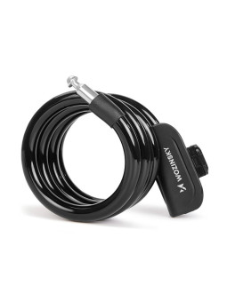 Blokada rowerowa wozinsky wpb-01r przenośna z linką antykradzieżową i 2 kluczami do roweru elektrycznego motocykla - czarna