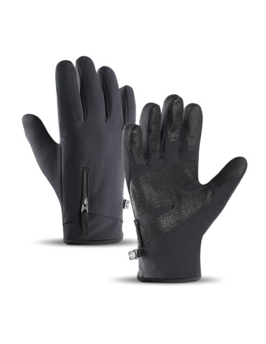 Rękawiczki sportowe do telefonu zimowe antypoślizgowe (rozmiar l) - czarne