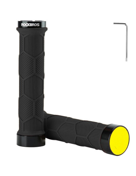 Gripy rowerowe rockbros 40720007001 z odblaskiem - czarne