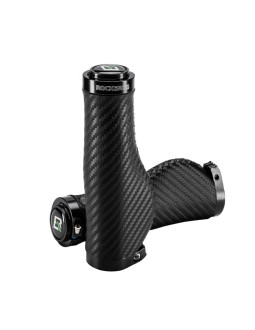 Gripy rowerowe rockbros skręcane chwyty ergonomiczne antypoślizgowe - czarne