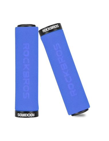 Uchwyty rowerowe rockbros bt1001blbk z gąbki na kierownicę - niebiesko-czarne