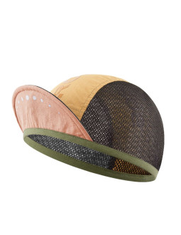 Czapka kolarska rockbros rowerowa z daszkiem, pod kask - żółta