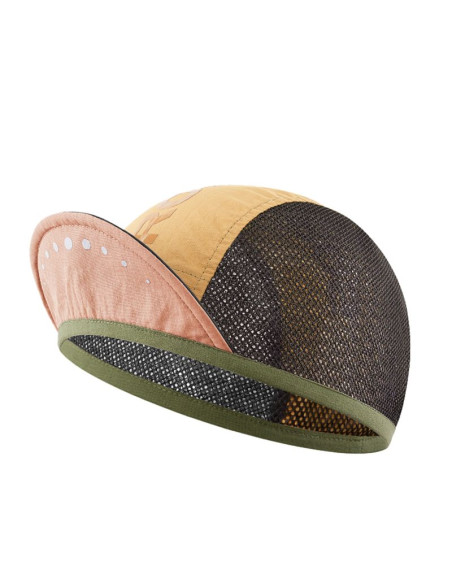 Czapka kolarska rockbros rowerowa z daszkiem, pod kask - żółta