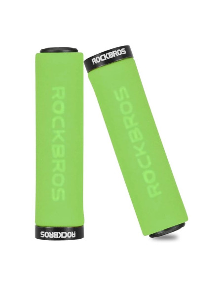 Uchwyty rowerowe rockbros bt1001gnbk z gąbki na kierownicę - zielono-czarne