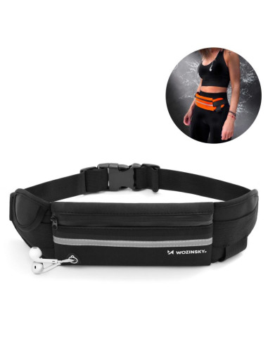 Wozinsky nerka do biegania pas biegowy czarny (wrbbk1)