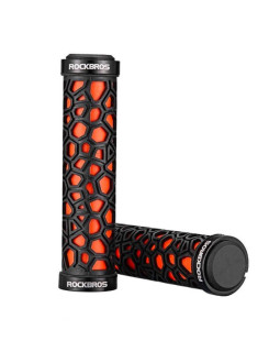 Gripy rowerowe rockbros 2017-14aor - czarno-pomarańczowe