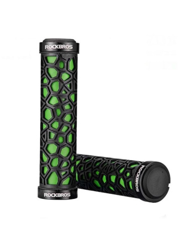 Gripy rowerowe rockbros 2017-14agn - czarno-zielone