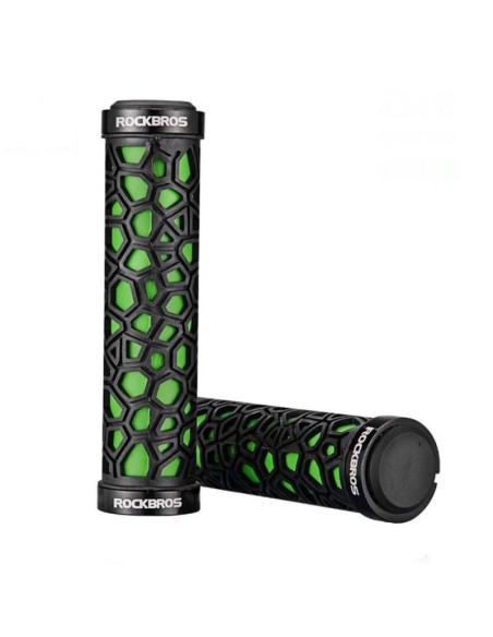 Gripy rowerowe rockbros 2017-14agn - czarno-zielone
