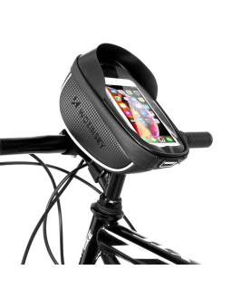 Wozinsky torba rowerowa na kierownicę z etui na telefon 1 l czarna (wbb16bk)