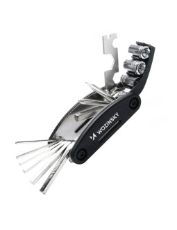 Zestaw narzędzi wozinsky wwz-01n 16w1 wielofunkcyjny do naprawy roweru  - czarny