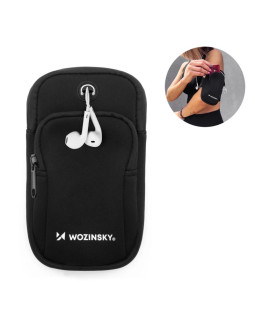 Wozinsky opaska na telefon do biegania armband czarna (wabbk1) 2