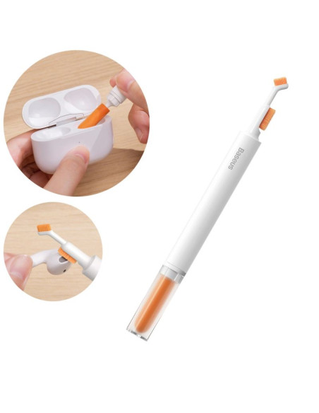 Baseus szczoteczka do czyszczenia słuchawek biała (ngbs000002)
