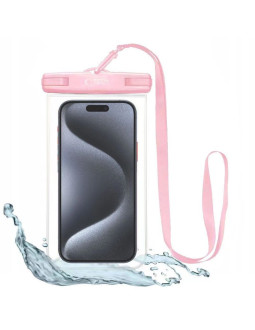 Pokrowiec tech-protect waterproof case uwc7 wodoodporny na urządzenia do 6.9" - różowy