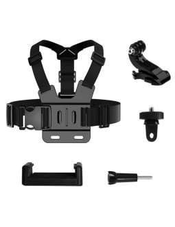 Gopro chest strap zestaw akcesoriów 5w1 do kamer sportowych gopro, dji, insta360, sjcam, eken (gopro 5 in 1 chest strap )